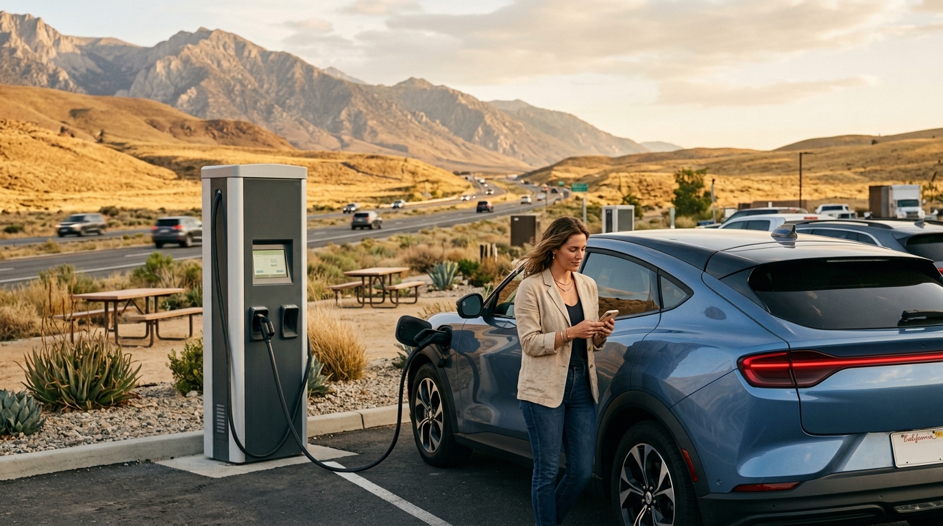 California EV road trip charging stop