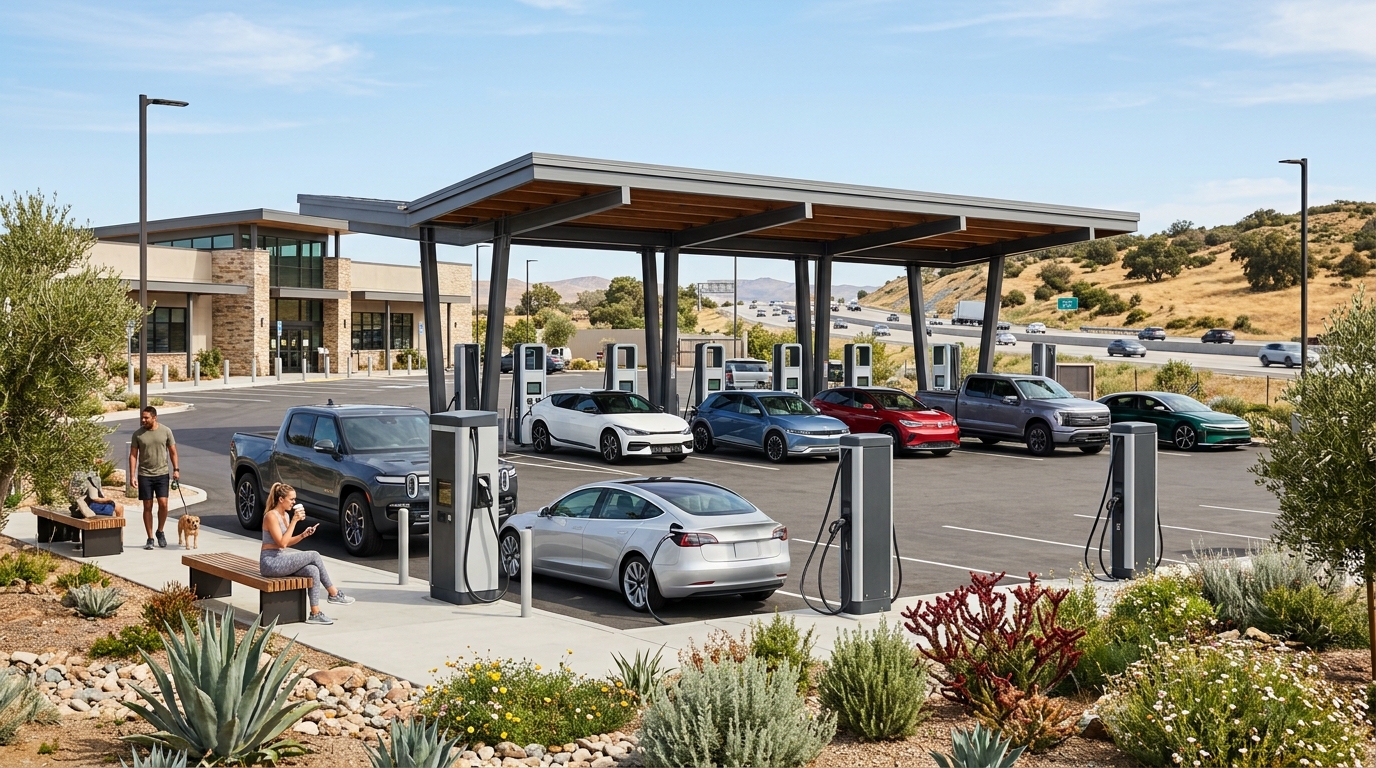 Public fast charging for electric vehicles in California